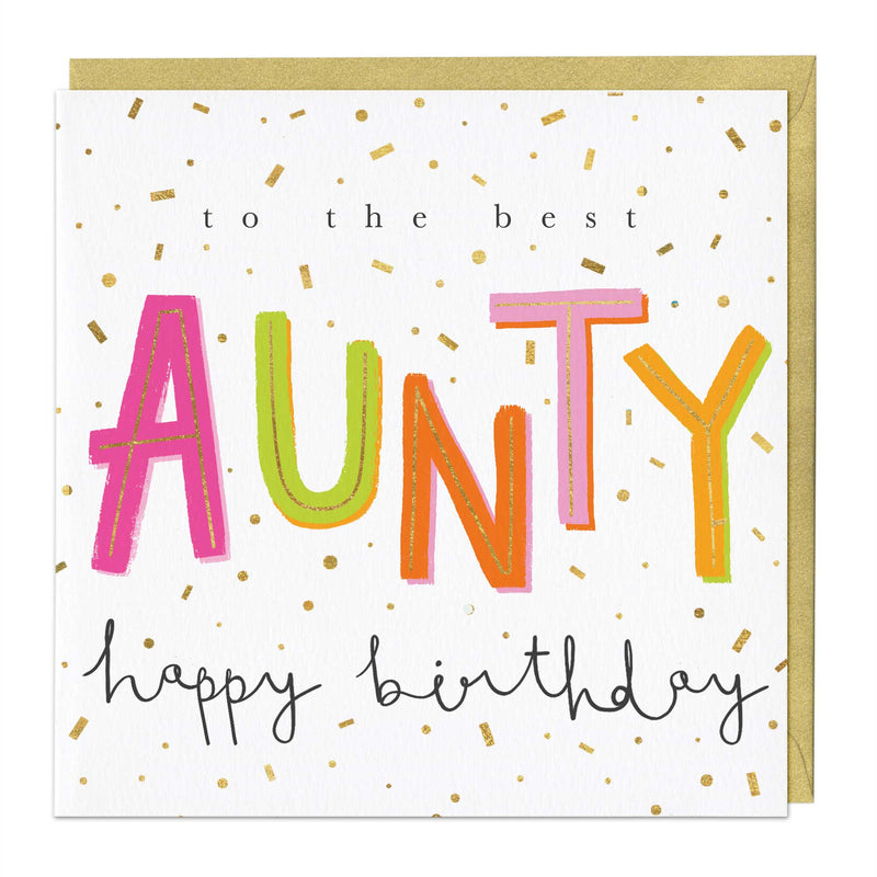 Greeting Card - E696 - The Best Aunty Birthday Card - The Best Aunty Birthday Card - Whistlefish