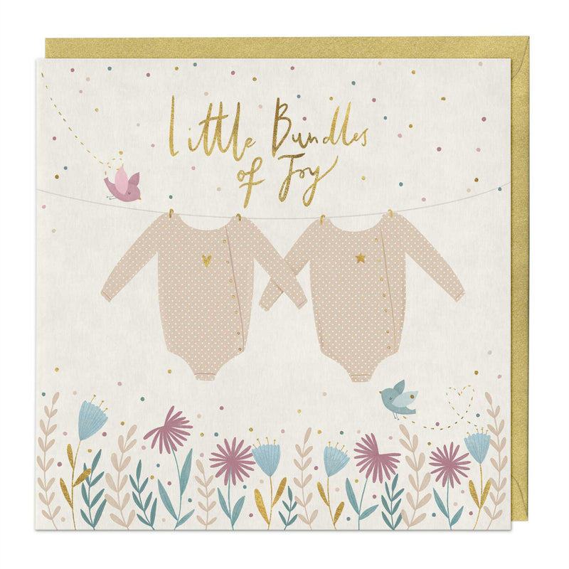 Greeting Card - E700 - Little Bundles of Joy New Baby Card - Little Bundles of Joy New Baby Card - Whistlefish