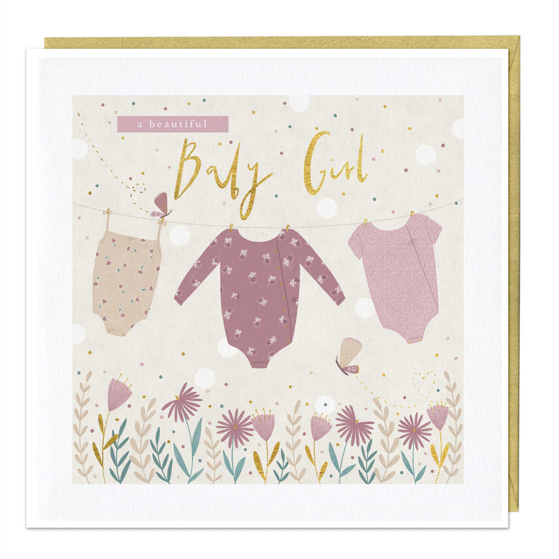 Greeting Card - E703 - Baby Girl Card - Baby Girl Card - Whistlefish