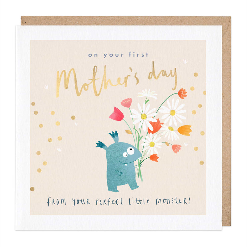 Greeting Card - E711 - 1st Mothers Day from Little Monster Card - 1st Mothers Day from Little Monster Card - Whistlefish