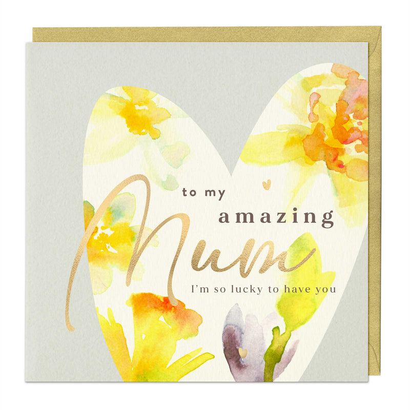 Greeting Card - E712 - Floral Amazing Mum Card - Floral Amazing Mum Card - Whistlefish