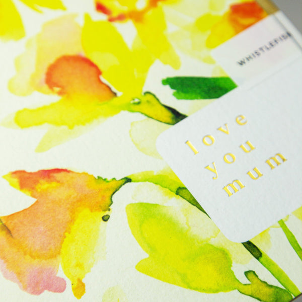 Greeting Card - E713 - Floral Love You Mum Card - Floral Love You Mum Card - Whistlefish