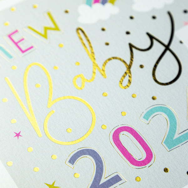 Greeting Card - E721 - Rainbow New Baby 2024 Card - Rainbow New Baby 2024 Card - Whistlefish