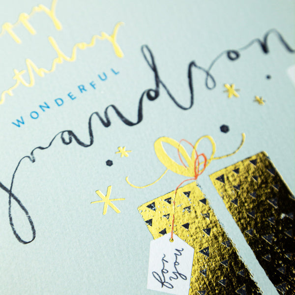 Greeting Card - E725 - Wonderful Grandson Birthday Card - Wonderful Grandson Birthday Card - Whistlefish