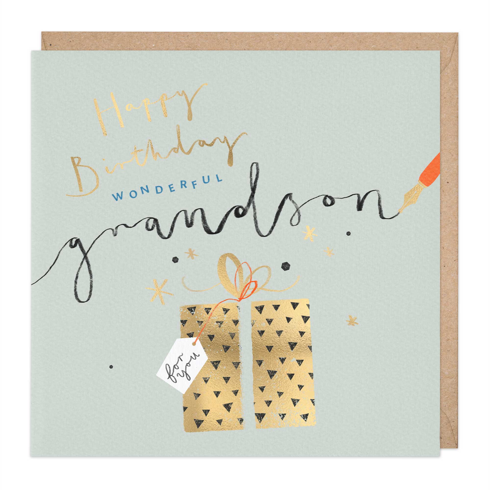 Wonderful Grandson Birthday Card - Whistlefish