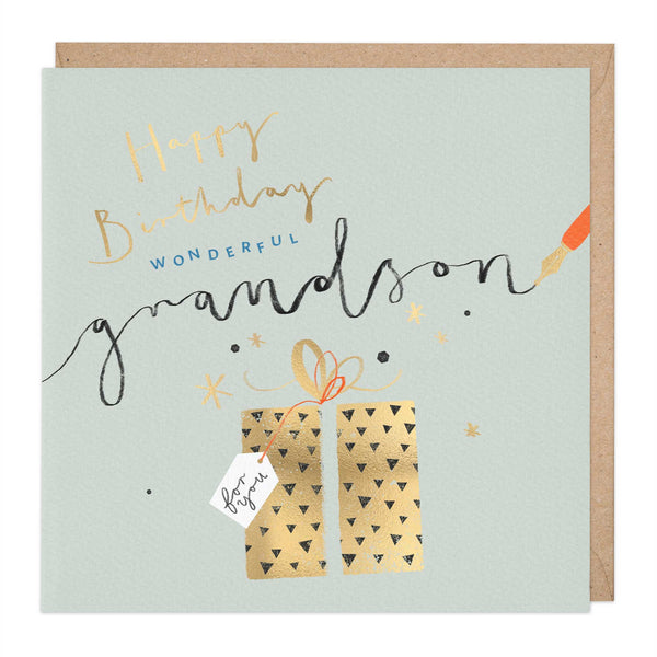 Greeting Card - E725 - Wonderful Grandson Birthday Card - Wonderful Grandson Birthday Card - Whistlefish