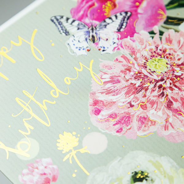 Greeting Card - E727 - Spring Butterfly Birthday Card - Spring Butterfly Birthday Card - Whistlefish