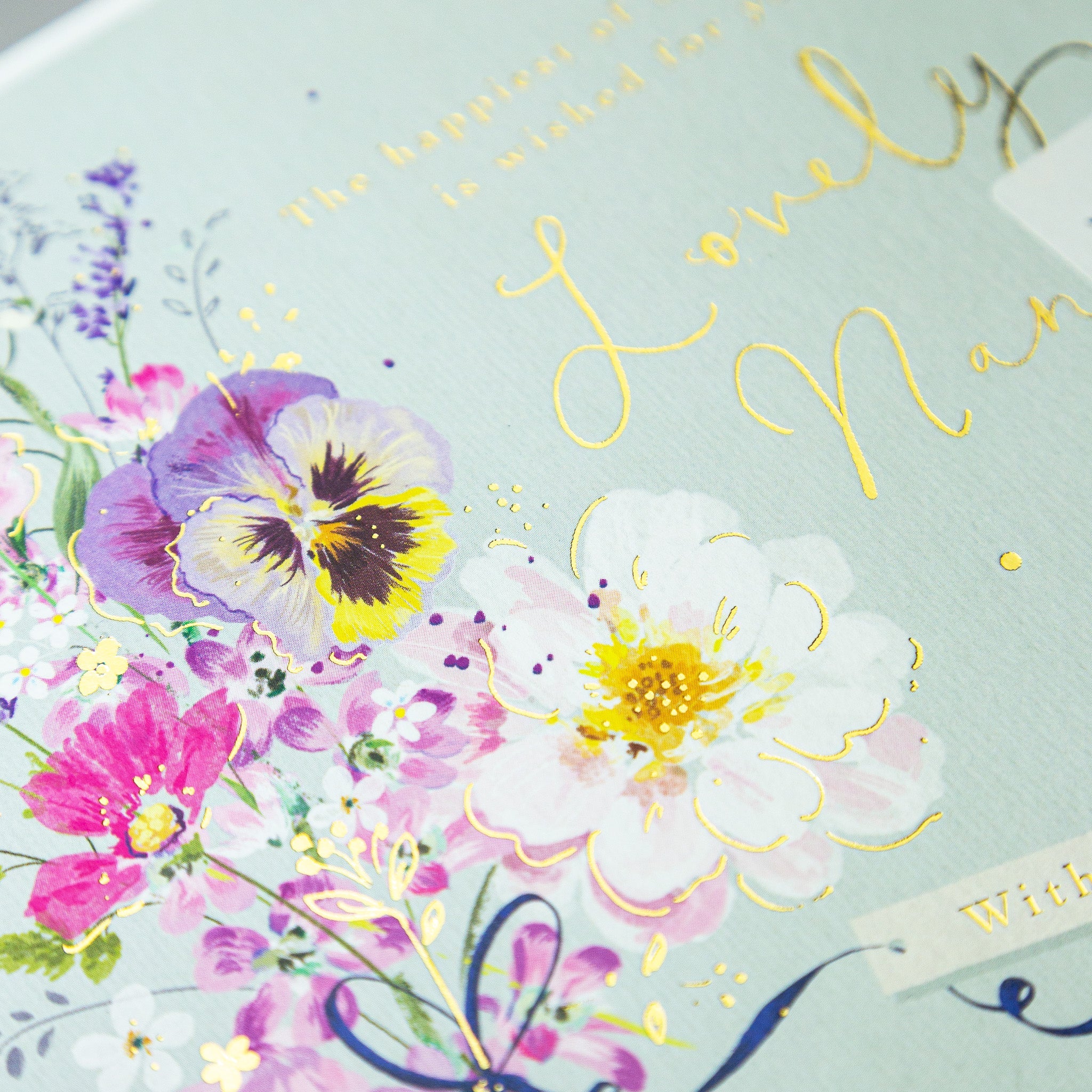 Greeting Card - E729 - Lovely Nana Floral Bunch Birthday Card - Lovely Nana Floral Bunch Birthday Card - Whistlefish
