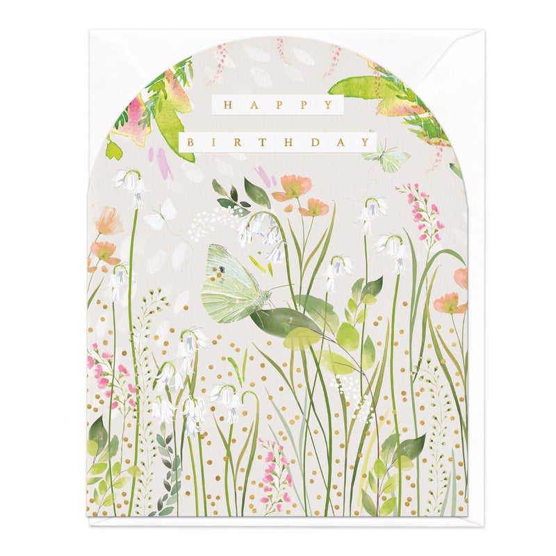 Greeting Card - E733 - Butterfly Meadow Birthday Card - Butterfly Meadow Birthday Card - Whistlefish