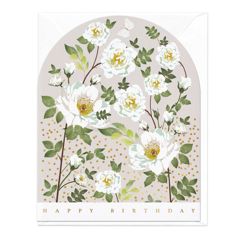 Greeting Card - E735 - Blooming Archway Birthday Card - Blooming Archway Birthday Card - Whistlefish