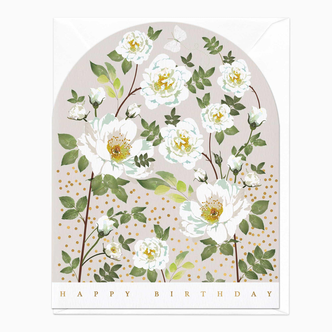 Greeting Card-E735 - Blooming Archway Birthday Card-Whistlefish