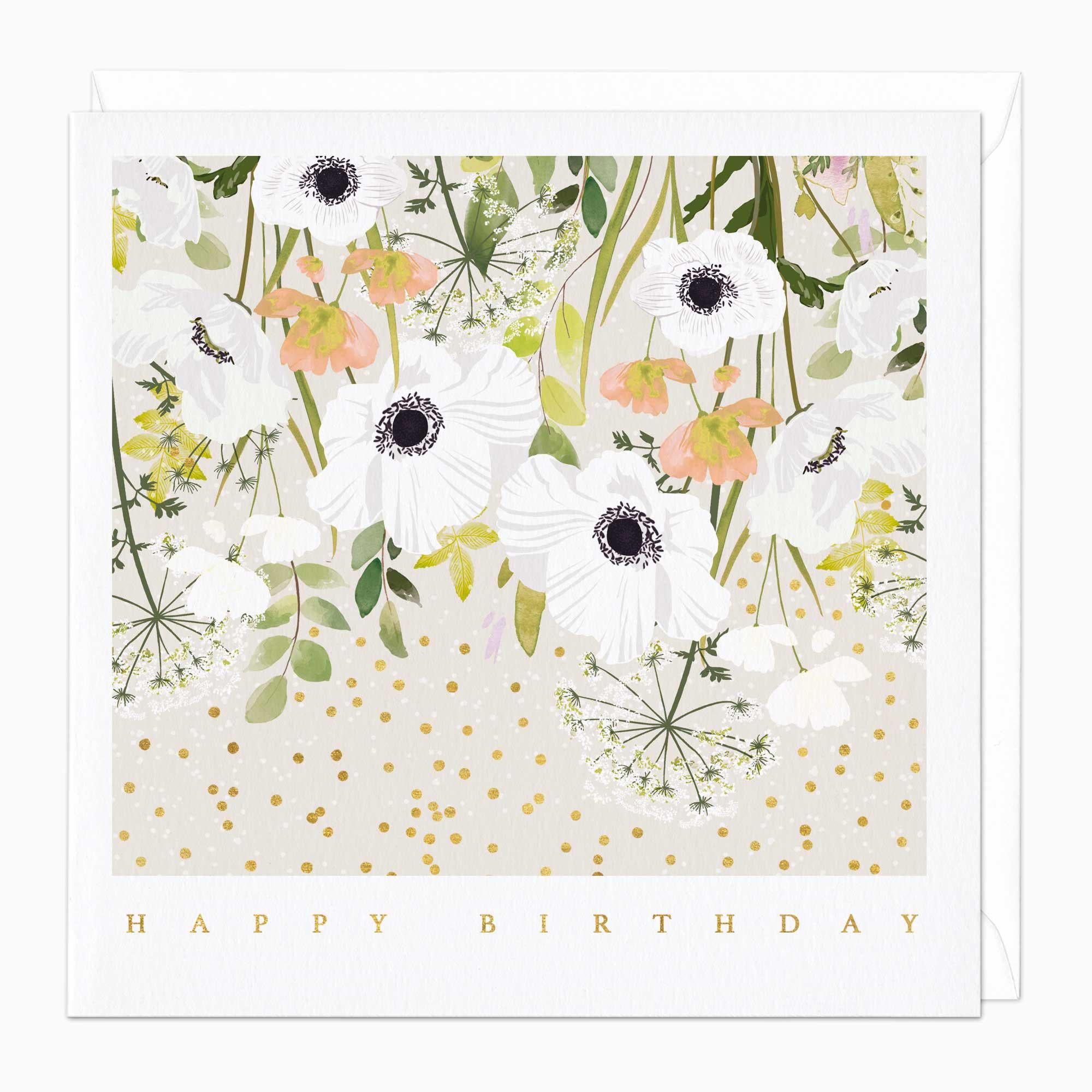 Greeting Card-E740 - Falling Hedgerow Birthday Card-Whistlefish