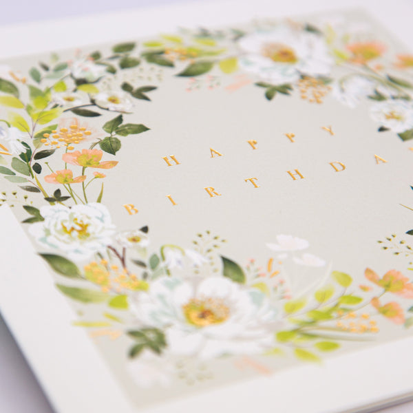 Greeting Card - E743 - Floral Elegance Birthday Card - Floral Elegance Birthday Card - Whistlefish