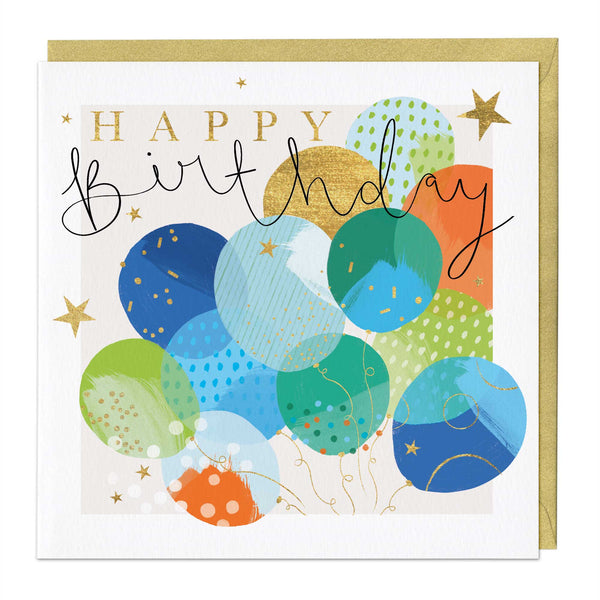 Greeting Card - E763 - Balloons Aloft Birthday Card - Balloons Aloft Birthday Card - Whistlefish