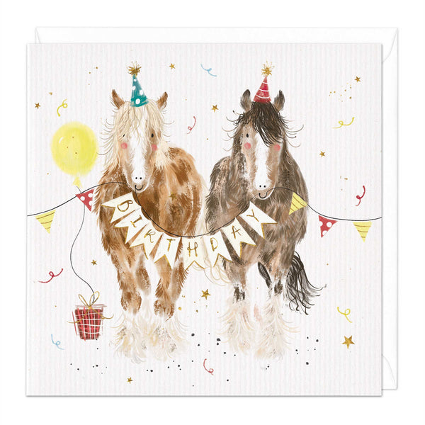 Greeting Card - E770 - Party Ponies Birthday Card - Party Ponies Birthday Card - Whistlefish
