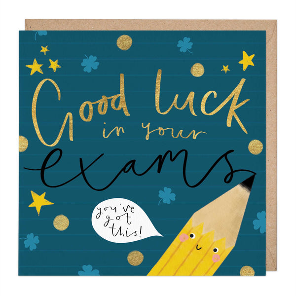 Greeting Card - E773 - Good Luck in Your Exams Card - Good Luck in Your Exams Card - Whistlefish