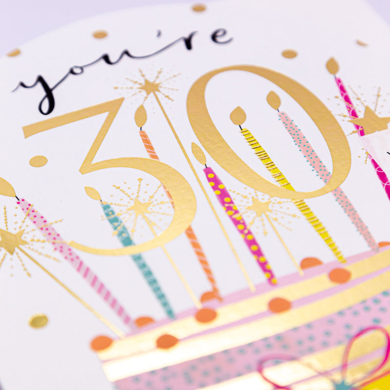 Greeting Card - E775 - You're 30 Birthday Cake card - You're 30 Birthday Cake card - Whistlefish