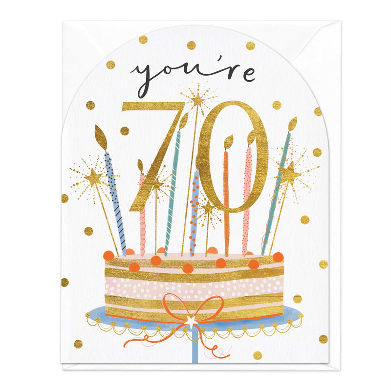 Greeting Card - E779 - You're 70 Birthday Cake card - You're 70 Birthday Cake card - Whistlefish