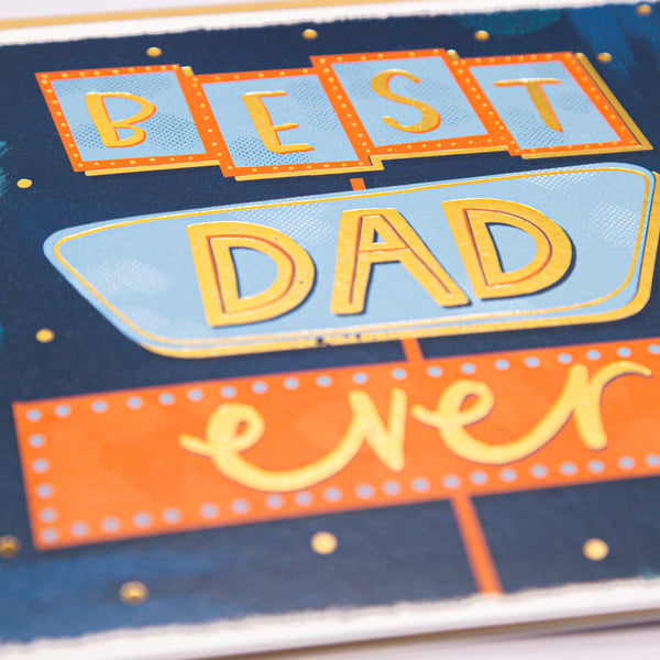 Greeting Card - E790 - Best Dad Ever Celebration Card - Best Dad Ever Celebration Card - Whistlefish