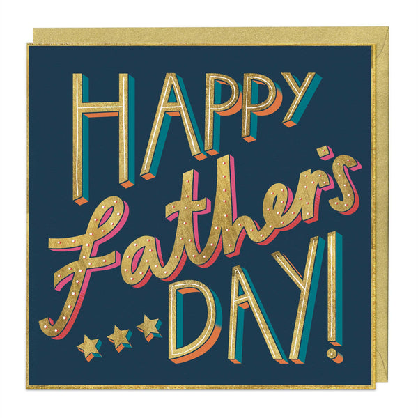 Greeting Card - E791 - Golden Father's Day Card - Golden Father's Day Card - Whistlefish