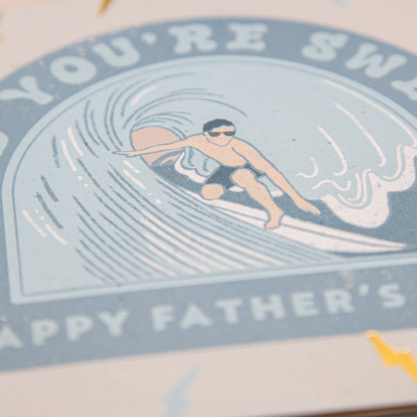 Greeting Card - E795 - Surf's Up, Dad Card - Surf's Up, Dad Card - Whistlefish