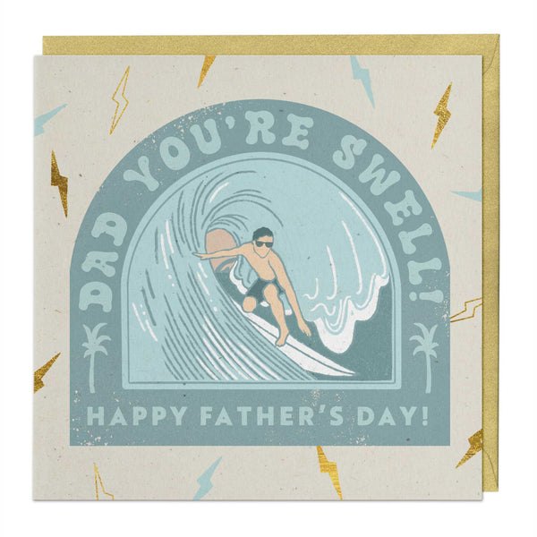 Greeting Card - E795 - Surf's Up, Dad Card - Surf's Up, Dad Card - Whistlefish