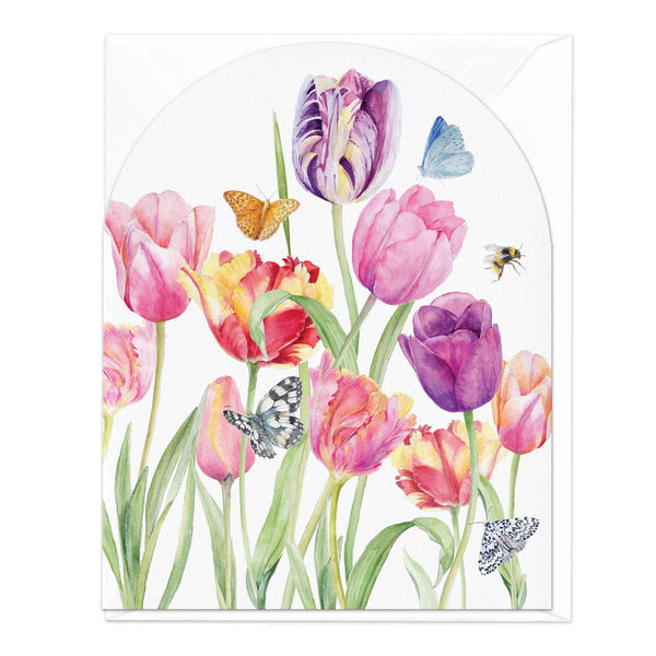 Greeting Card - E824 - Tulips Art Card - Tulips Art Card - Whistlefish