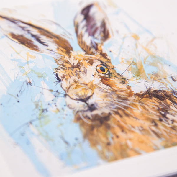 Greeting Card - F016 - Spring Hare - Spring Hare - Whistlefish - Greeting Card