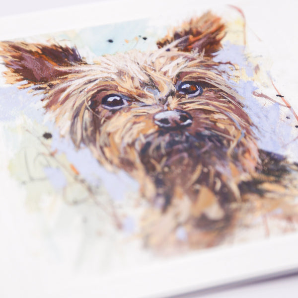 Greeting Card - F024 - Yorkshire Terrier Art Card - Yorkshire Terrier - Whistlefish