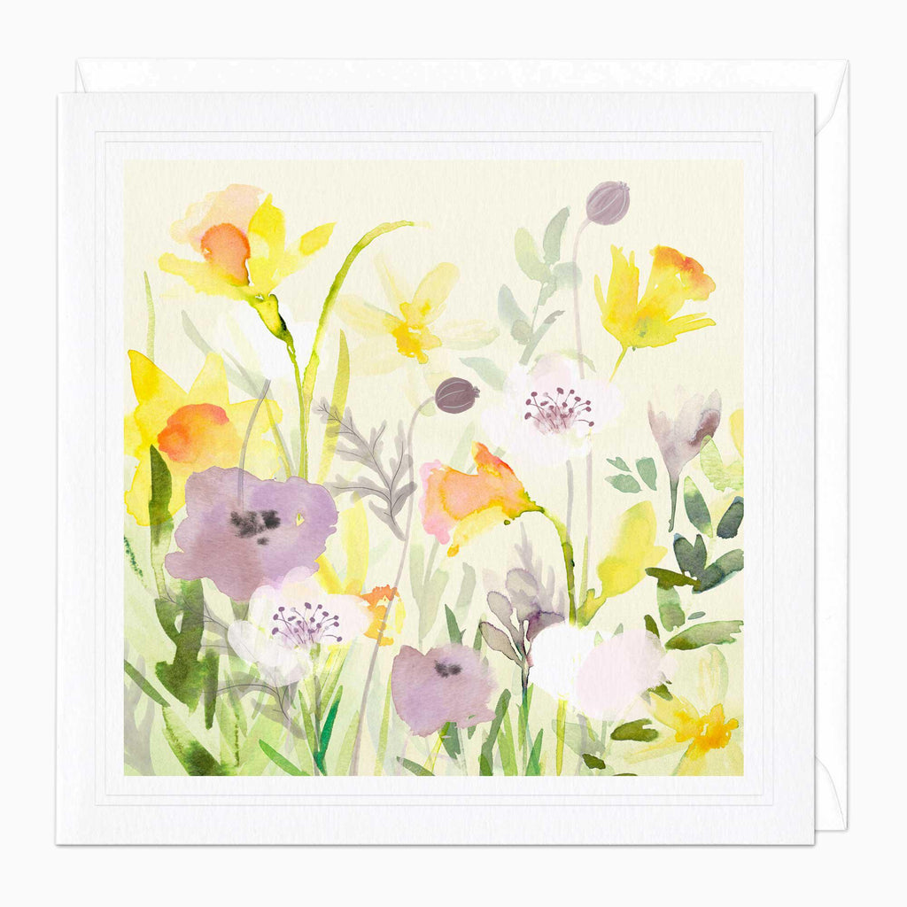 Greeting Card-F025 - Purple Crocus Art Card-Whistlefish