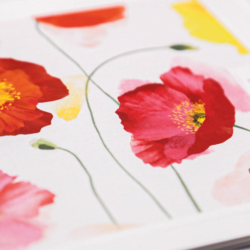 Greeting Card - F027 - Pink Poppies Art Card - Pink Poppies Art Card - Whistlefish