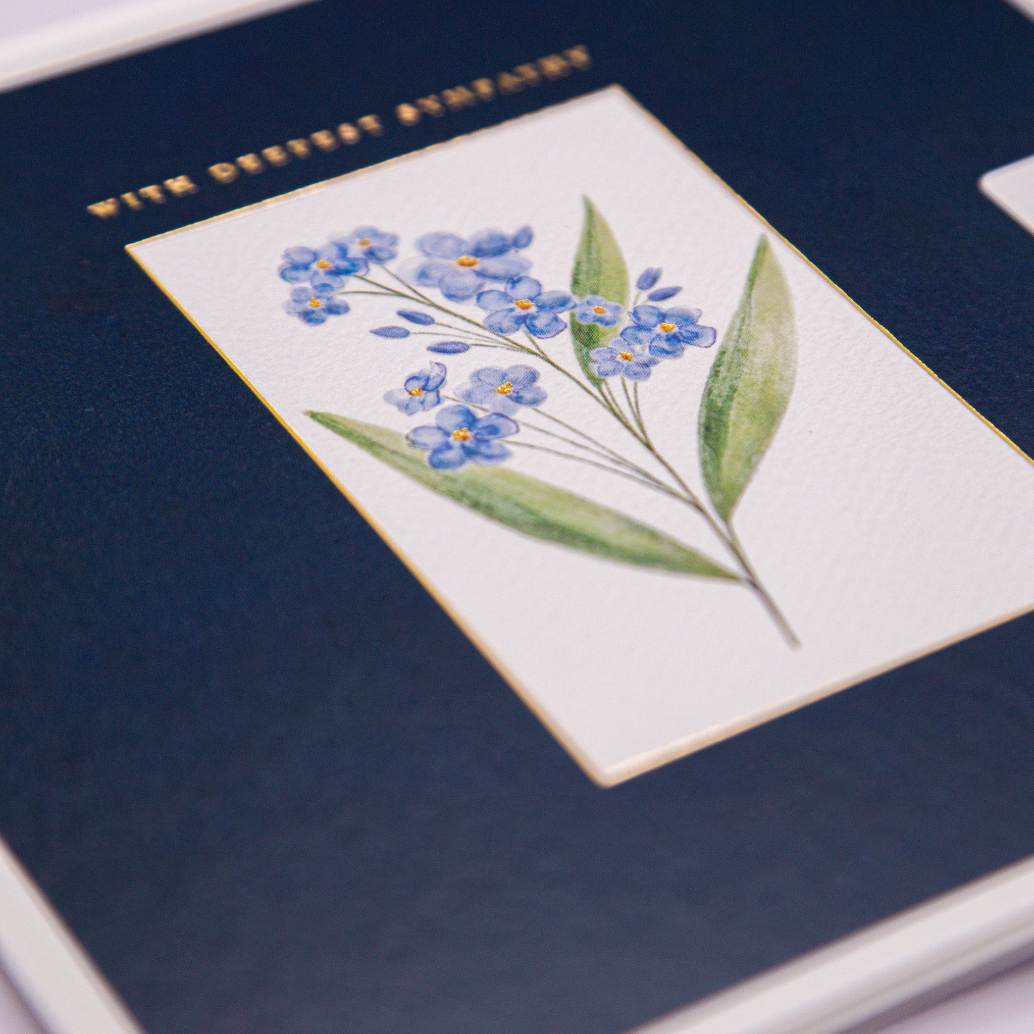 Greeting Card - F037 - Forget-Me-Not Sympathy Card - Forget-me-not Sympathy Card - Whistlefish