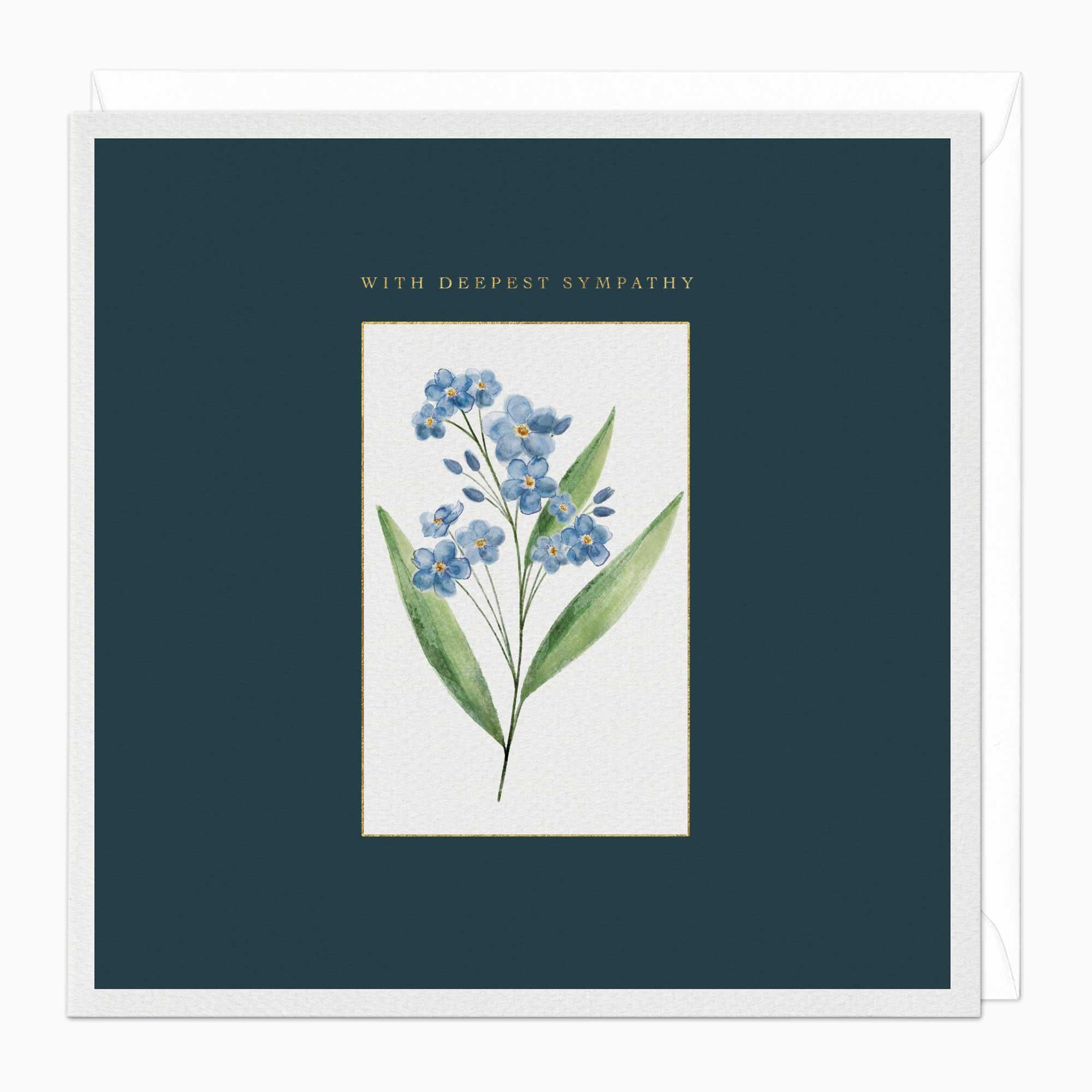 Greeting Card-F037 - Forget-Me-Not Sympathy Card-Whistlefish