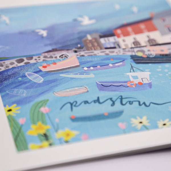Greeting Card - F040 - Padstow Travel Art Card - St Ives Travel Art Card - Whistlefish