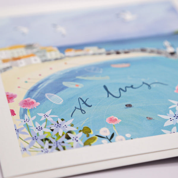 Greeting Card - F041 - St Ives Travel Art Card - Padstow Travel Art Card - Whistlefish