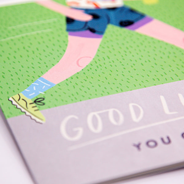Greeting Card - F046 - Running Good Luck Card - Running Good Luck Card - Whistlefish