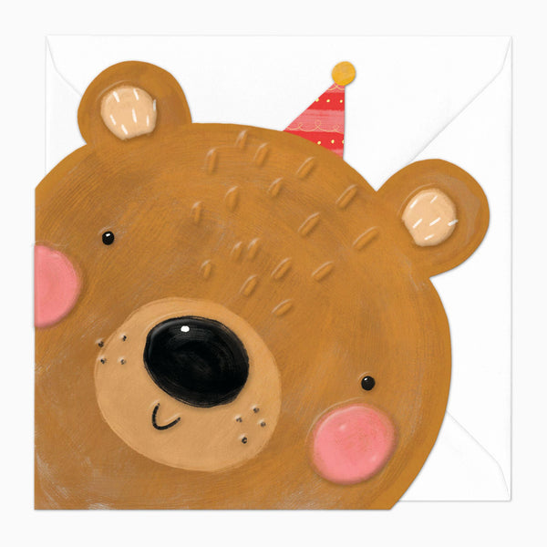 Greeting Card-F048 - Benji The Bear Birthday Cut-Out Card-Whistlefish