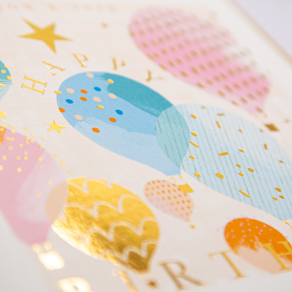 Greeting Card - F086 - Hot-Air-Balloons Birthday Card - Hot-Air-Balloons Birthday Card - Whistlefish