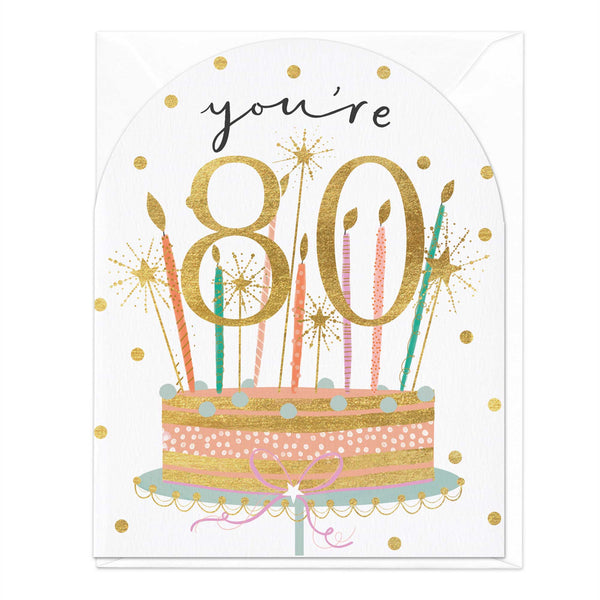 Greeting Card - F094 - You're 80 Birthday Card - You're 80 Birthday Card - Whistlefish