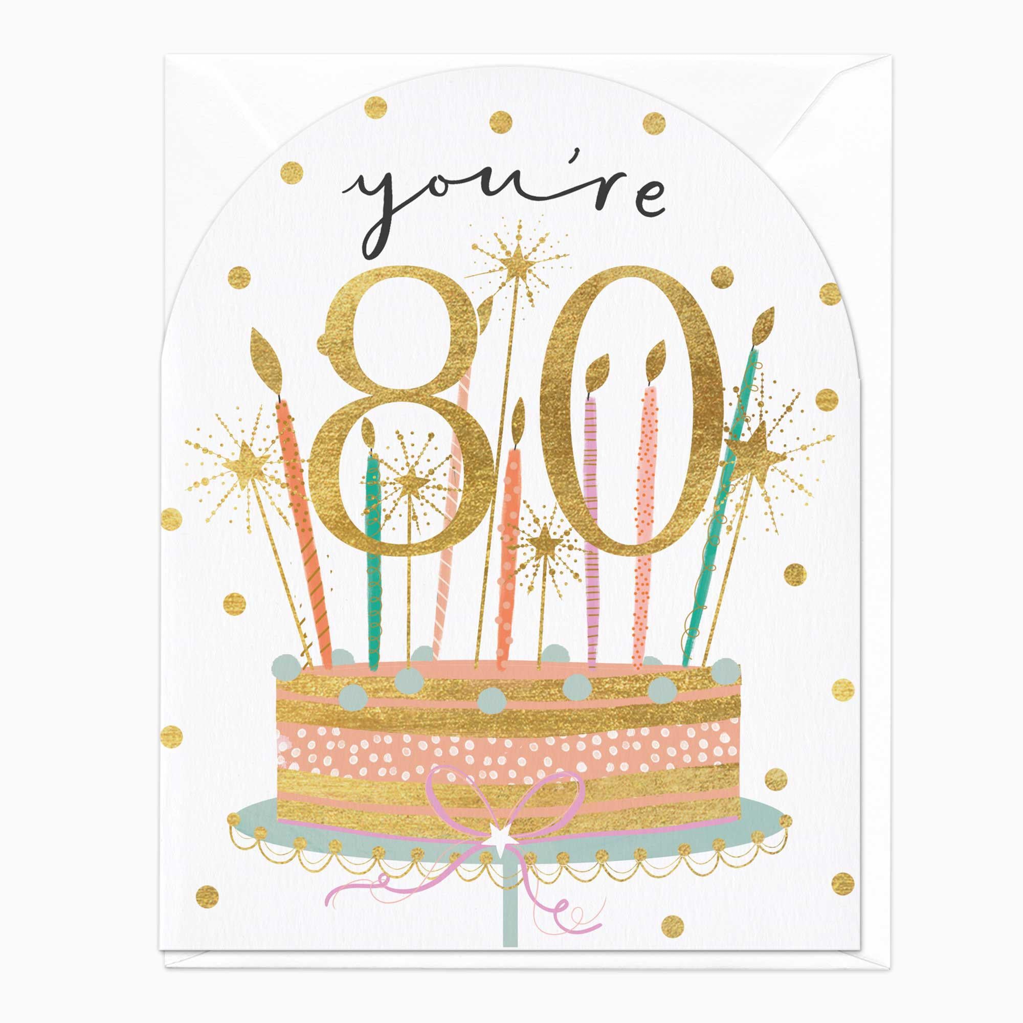 Greeting Card-F094 - You're 80 Birthday Card-Whistlefish