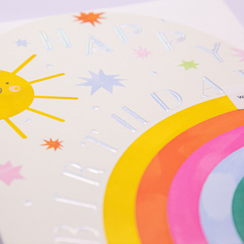 Greeting Card - F117 - Rainbow Birthday Arch Card - Rainbow Birthday Arch Card - Whistlefish