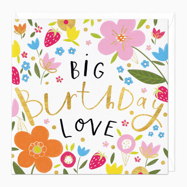 Greeting Card-F121 - Floral Birthday Card-Whistlefish