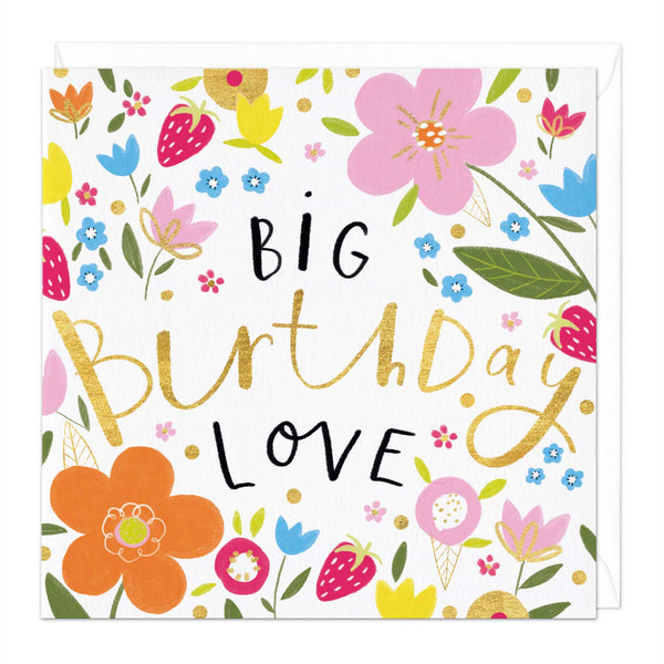 Greeting Card - F121 - Floral Birthday Card - Floral Birthday Card - Whistlefish