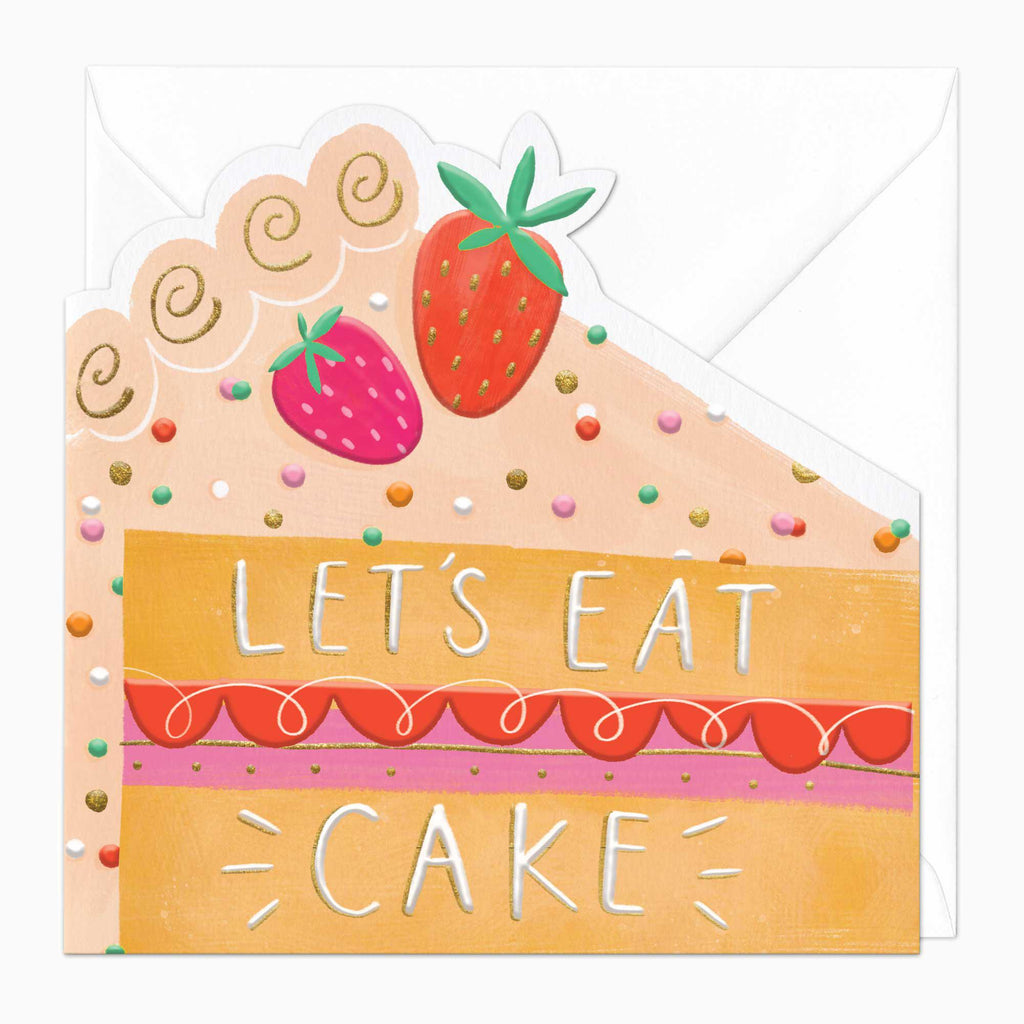 Greeting Card-F122 - Let's Eat Cake Birthday Card-Whistlefish
