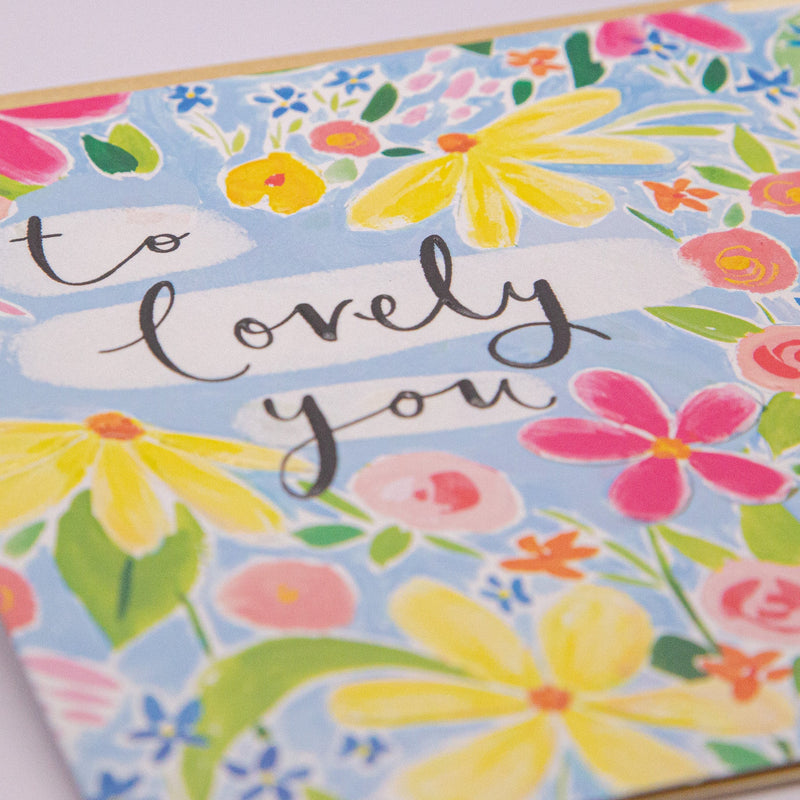 Greeting Card - F136 - To Lovely You Art Card - To Lovely You Floral Art Card - Whistlefish