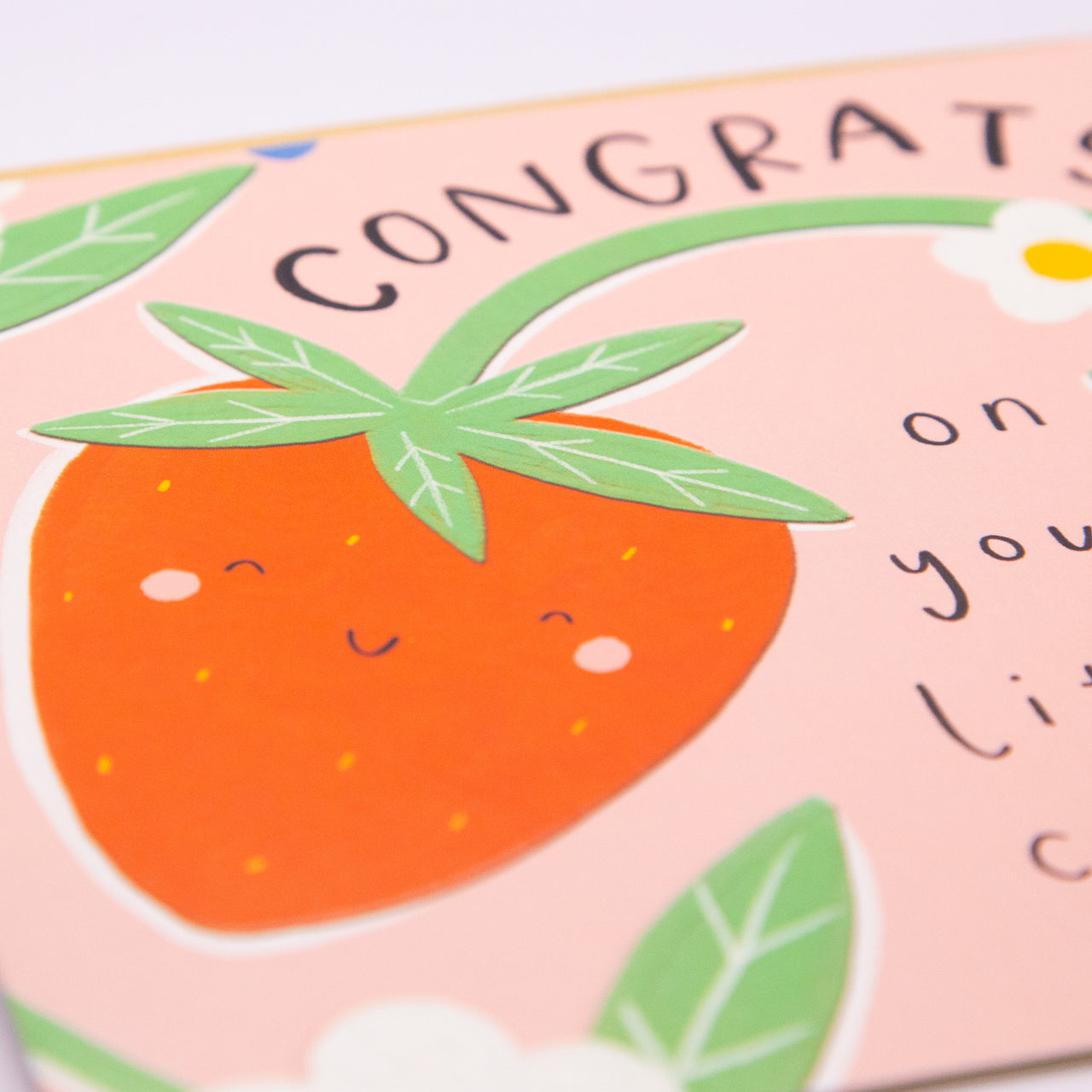 Greeting Card-F141 - Little Strawberry New Baby Card-Whistlefish