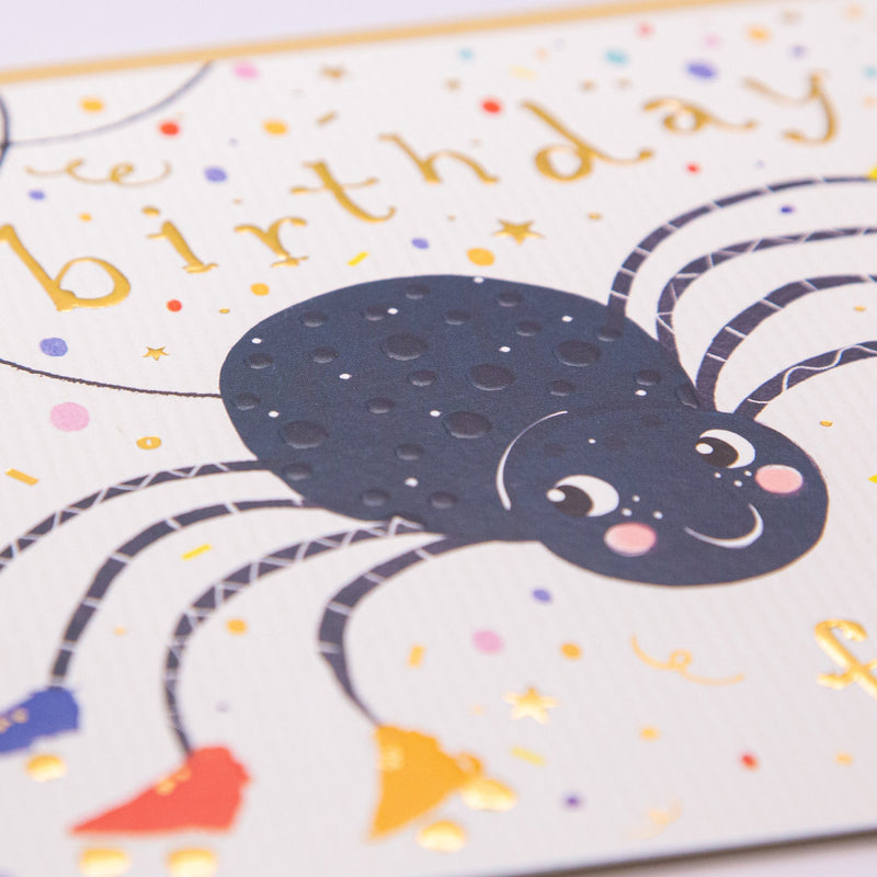 Greeting Card - F151 - Birthday Fun Spider Card - Birthday Fun Spider Card - Whistlefish