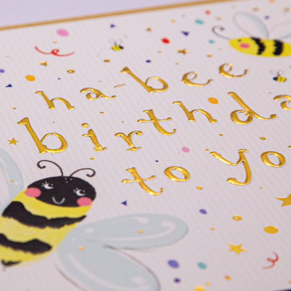 Greeting Card - F155 - Ha-Bee Birthday Card - Ha-Bee Birthday Card - Whistlefish