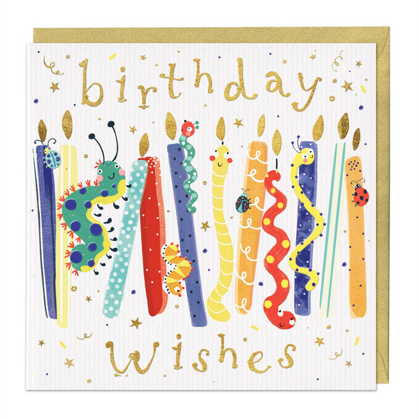 Greeting Card - F156 - Candle Birthday Wishes Card - Candle Birthday Wishes Card - Whistlefish