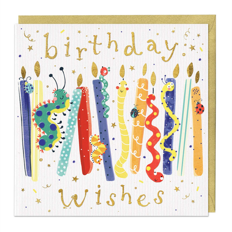 Greeting Card - F156 - Candle Birthday Wishes Card - Candle Birthday Wishes Card - Whistlefish